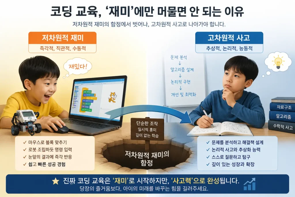 초등 코딩, 저차원적 재미의 함정 초등 코딩, 저차원적 재미의 함정