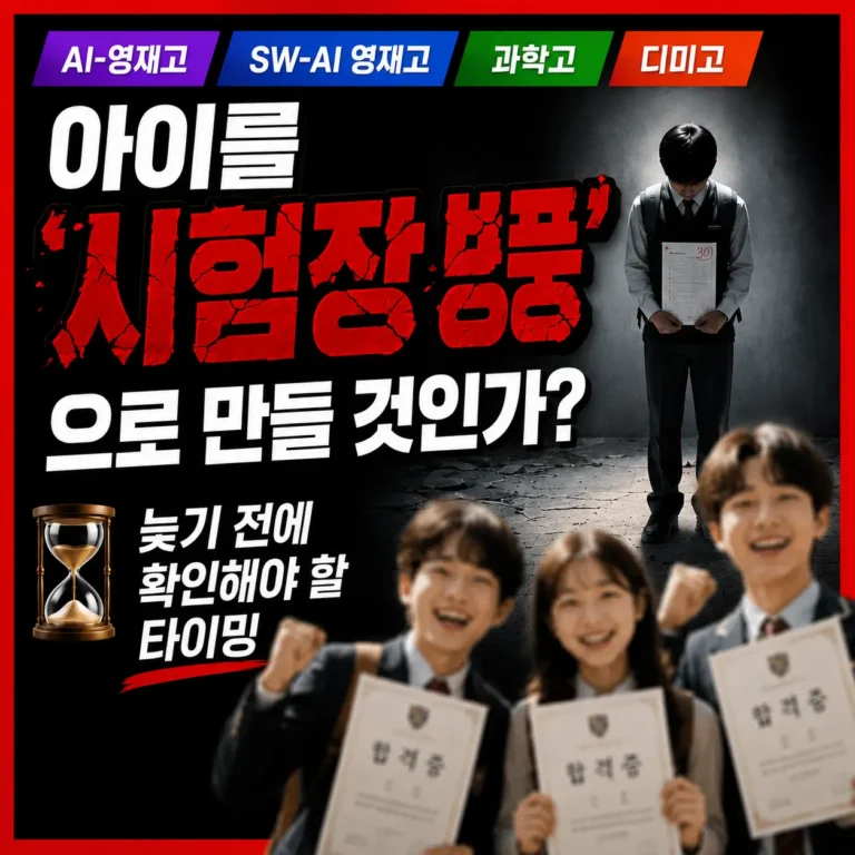 내 아이를 시험장 병풍으로 만들 것인가